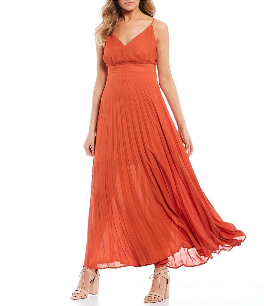 Allison & Kelly Pleated Maxi Dress