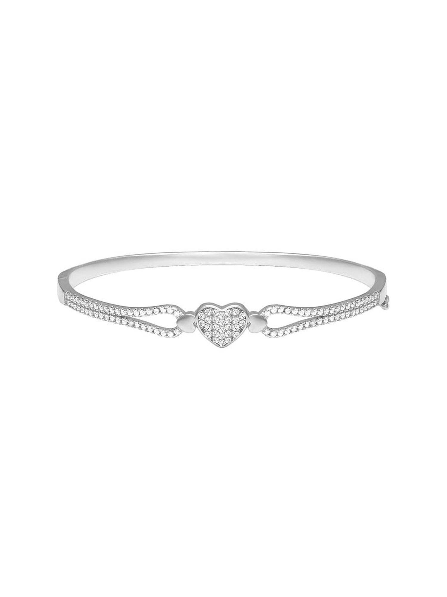 GIVA 92.5 Sterling Silver Heart Bracelet for Women
