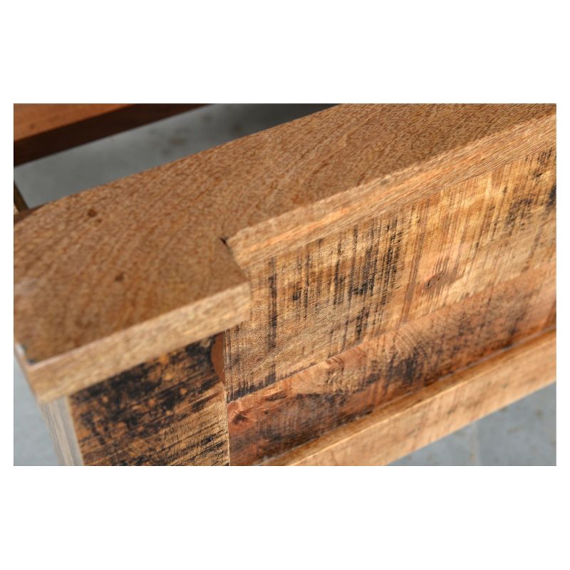 Agra Solid Wood Bed - Queen - Brown - Timbergirl