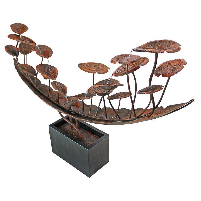 Grande Asian Botanical Cascading Metal Fountain - Acorn Hollow