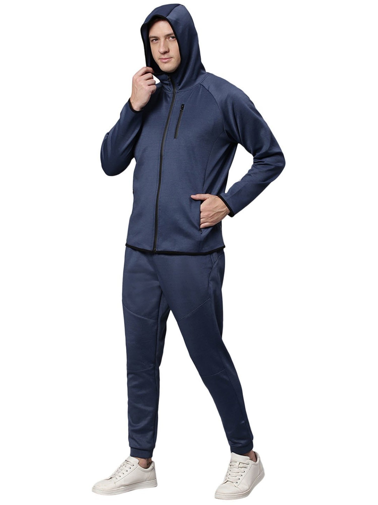 Slowave Navy Regular Fit Tracksuits