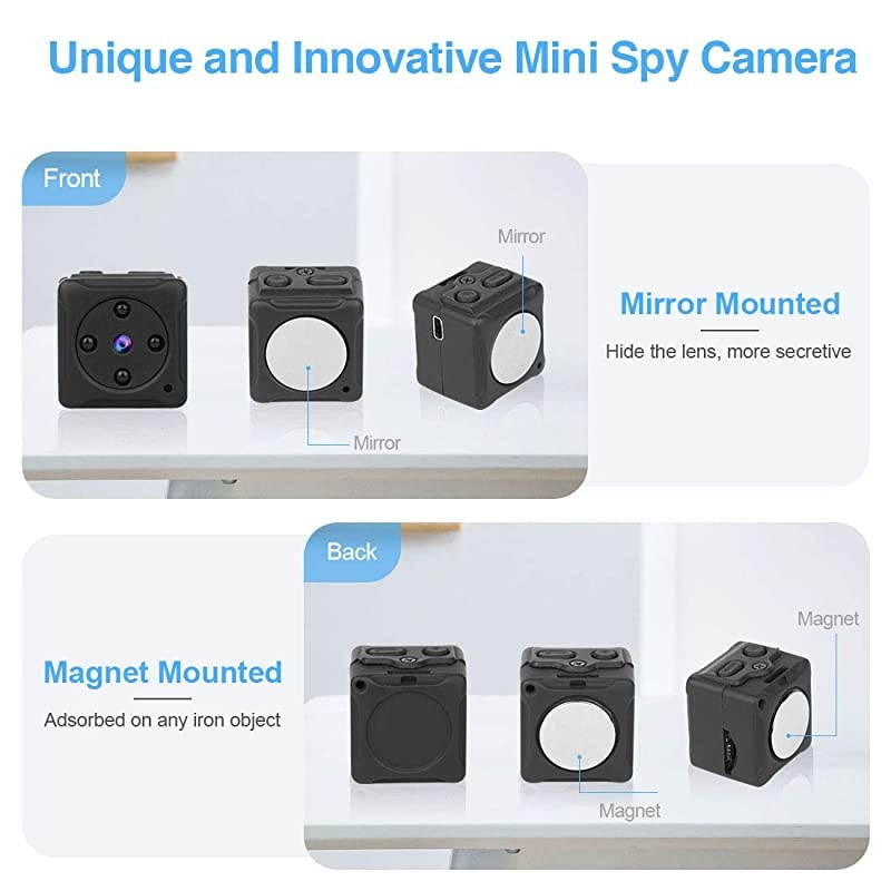 Mini Spy Camera Wireless Hidden  Full HD 1080P Portable Small Covert Home Nanny Cam with Motion Detection and Night Vision IndoorOutdoor Micro Security Surveillance Hidden Camera