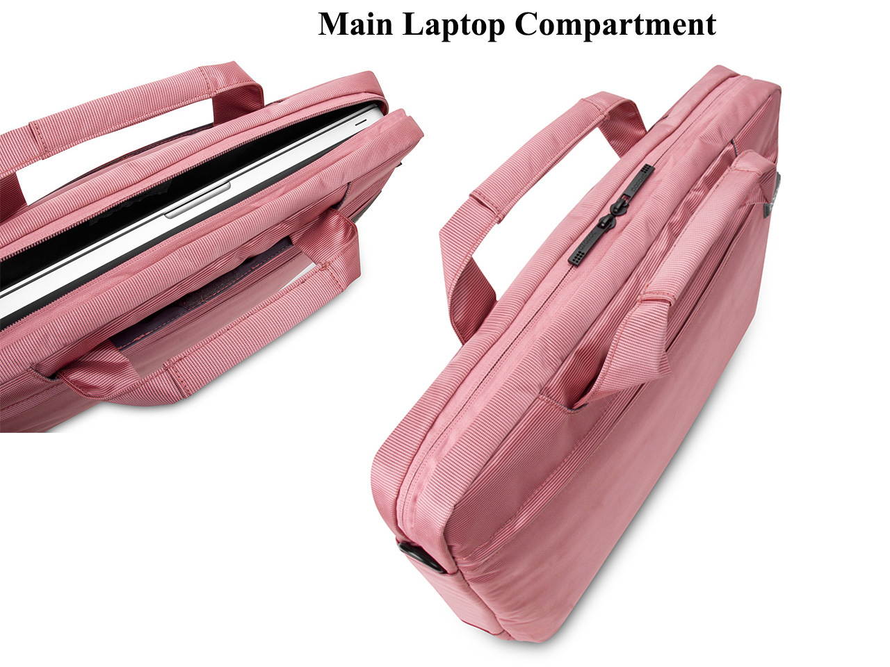 Women Laptop Bag 14" Laptop Messenger Shoulder Bag Case Briefcase for 14 - 15.4 Inch Laptop / Notebook / MacBook / Ultrabook / Chromebook Computers Pink