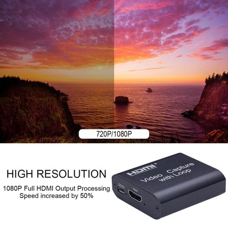Lejiahong Video Capture Card HDMI Video Capture 1080P HD Video Recording Streams with Loop Out Usb3.0 Grabber Cards