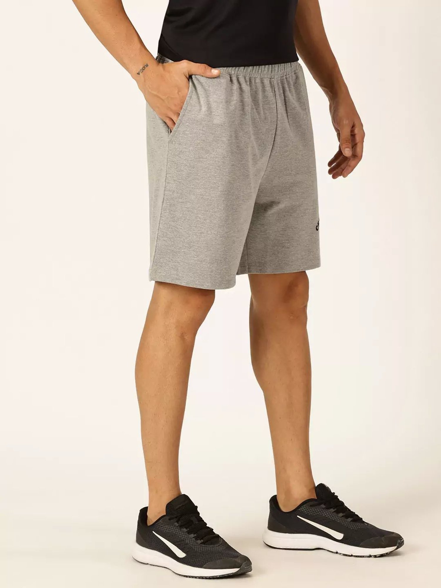 Thomas Scott Grey Melange Regular Fit Shorts