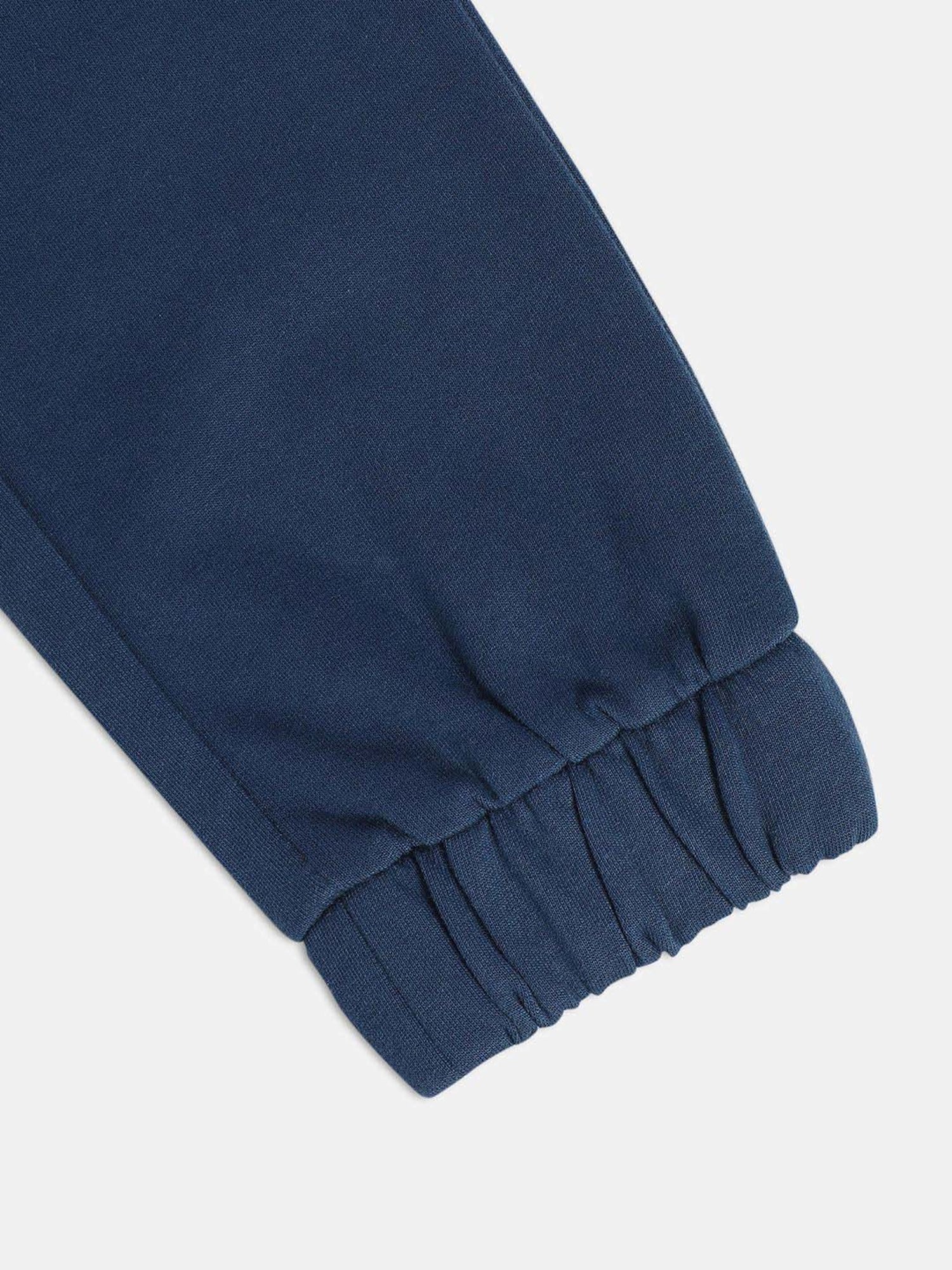 MINIKLUB Boys Yellow & Blue Color Block Full Sleeves Jogger