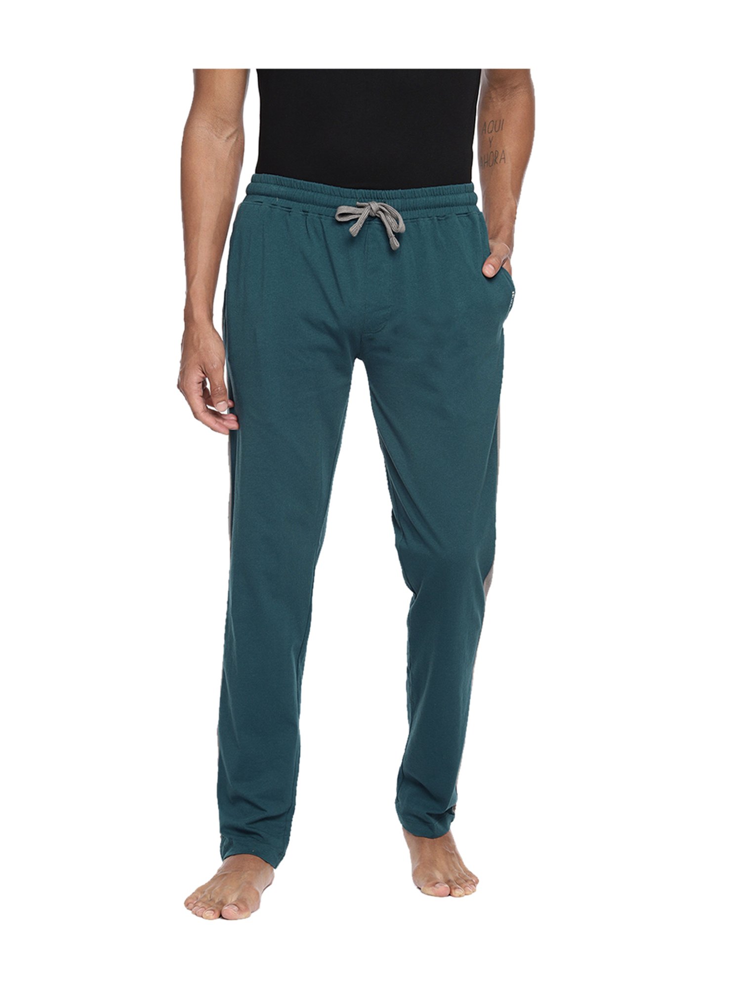 Fruit of the Loom Teal Blue Regular Fit Track Pants