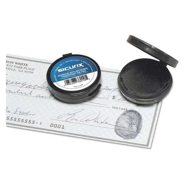 Baumgartens 38010 Fingerprint Ink Pad 1.6" x 1.6" x 0.5" - Black Ink