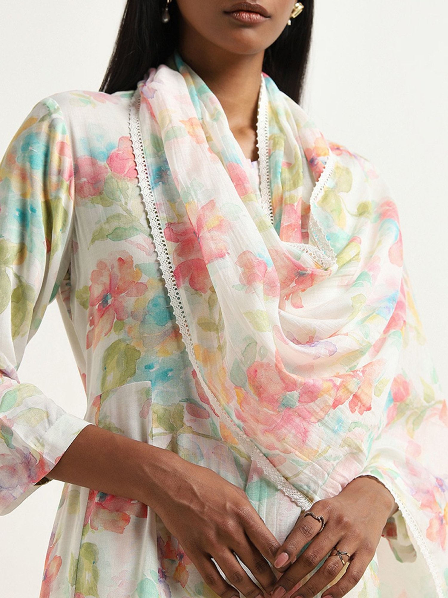 Stylum Multicolor Block Print Dupatta