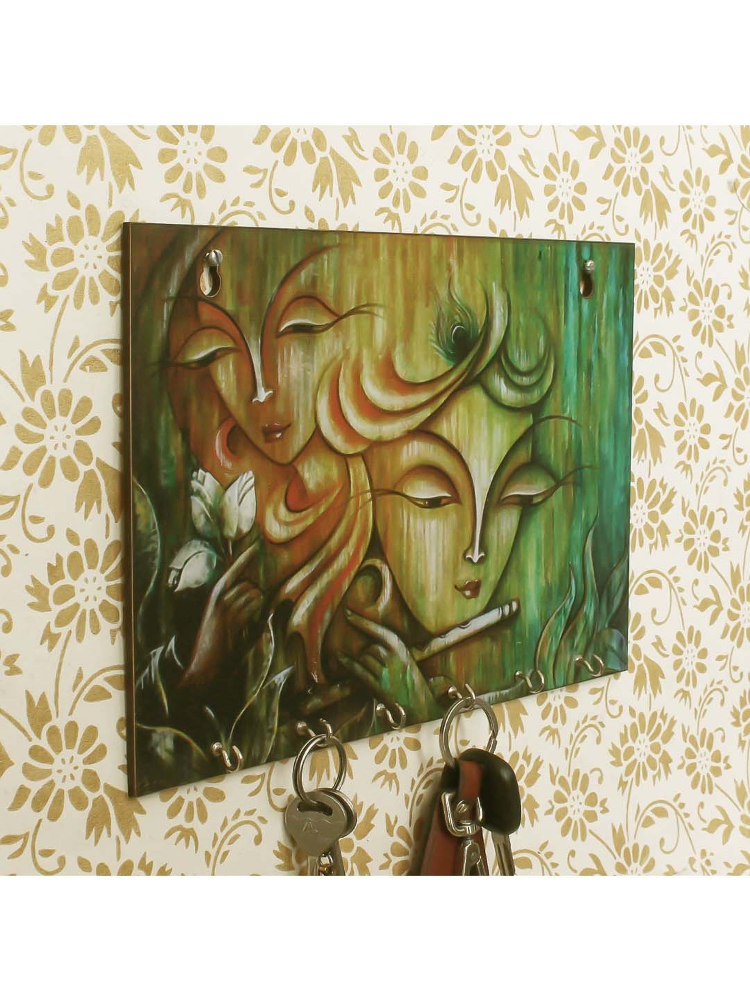 Gathari White & Orange Ceramic Desk Planter