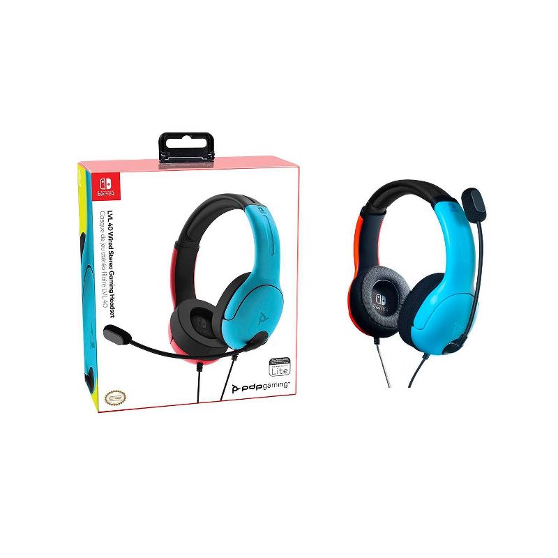 LVL 40 Wired Gaming Headset for Nintendo Switch - Blue/Red