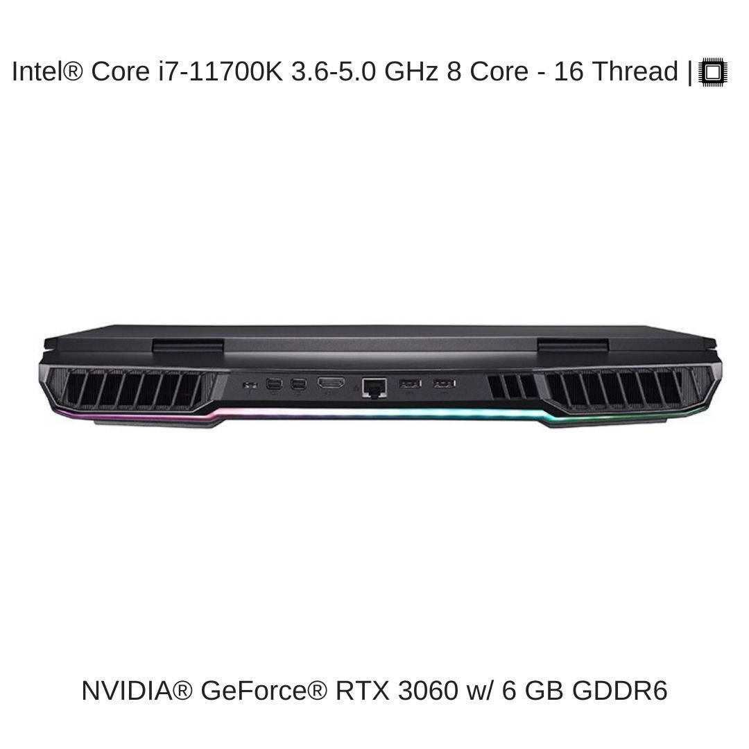 EVOC High Performance Systems X1702P (X170KM-G) 17.3" FHD 300Hz, 3.6 GHz i7-11700K, RTX 3060, 32 GB 3200MHz RAM, 24 TB PCIe SSD