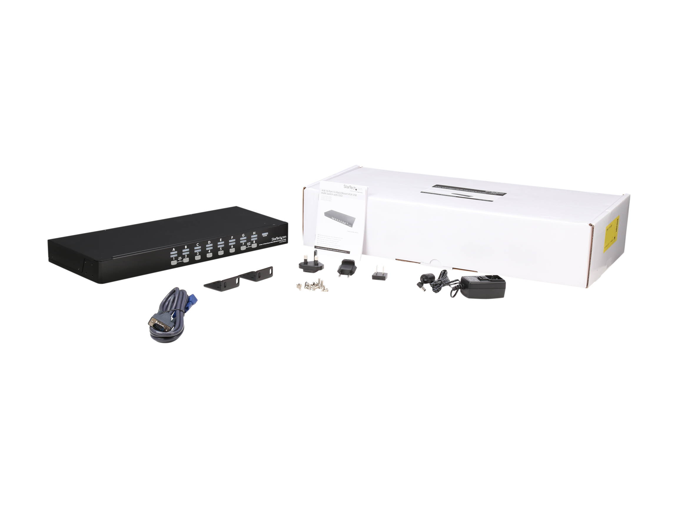 StarTech.com SV1631DUSBUK 16 Port 1U Rack Mount USB KVM Switch Kit with OSD and Cables