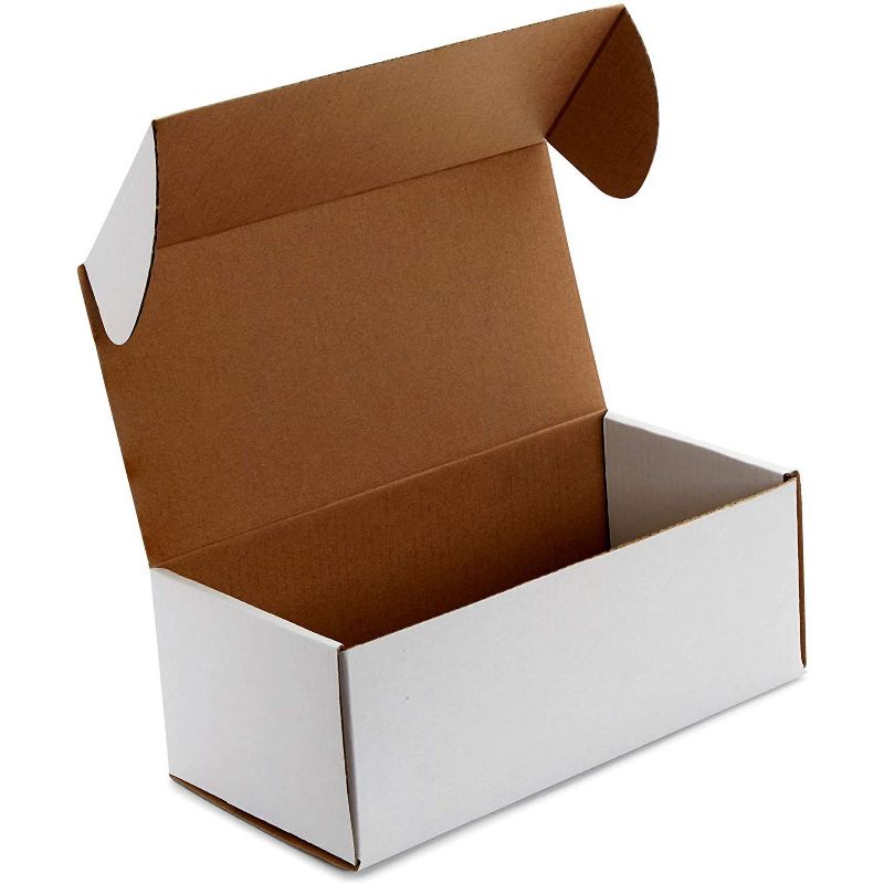 Stockroom Plus 60-Pack White Kraft Corrugated Mailer, Small Shipping Boxes Mailing Box (8 x 4 x 3 in)