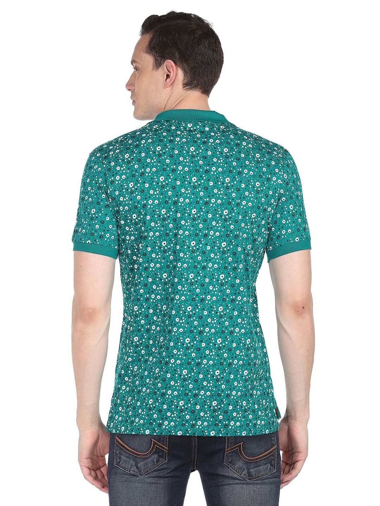 AD by Arvind Teal Polo T-Shirt