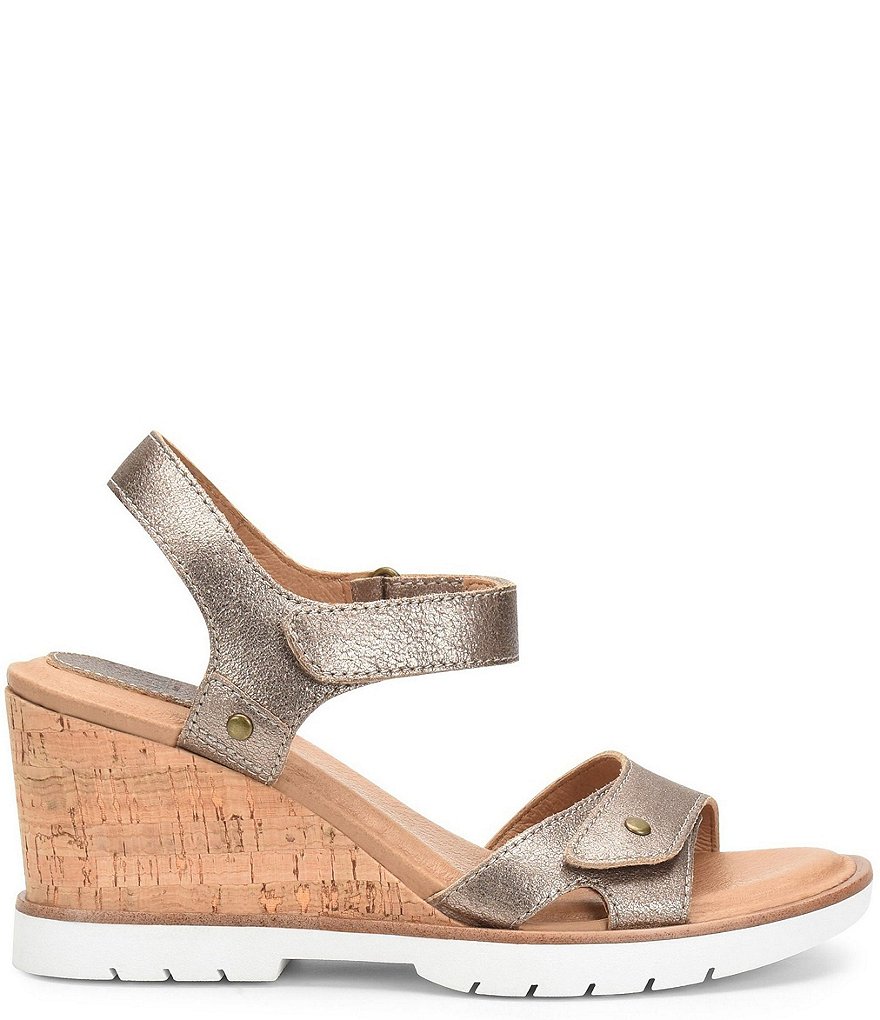 Sofft Cyndy Leather Sporty Wedge Sandals