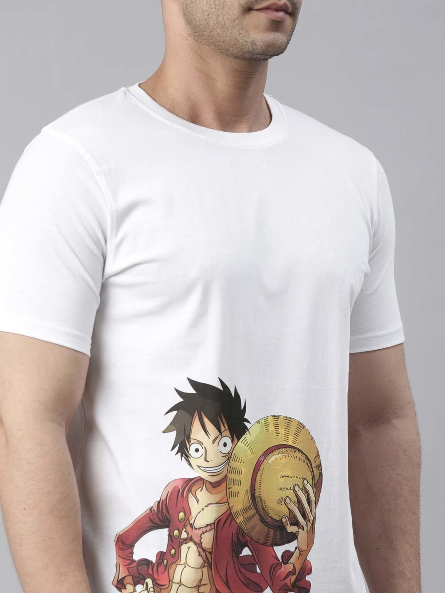 Bushirt White Cotton Crew T-Shirt