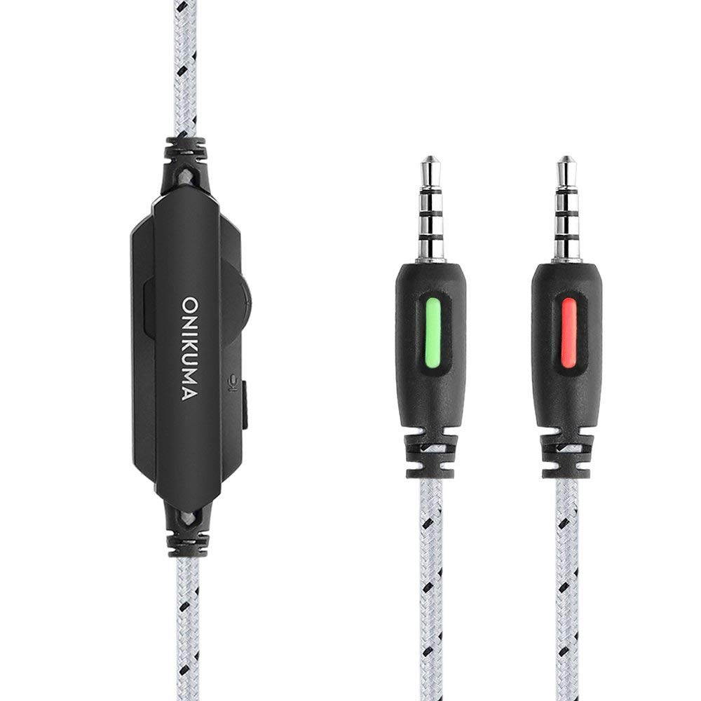 Gaming Headset for PS4 New Xbox one PC Mac, ONIKUMA Over-Ear 3.5mm Headphones with Mic Noise Isolating Deep Bass Surround for Game