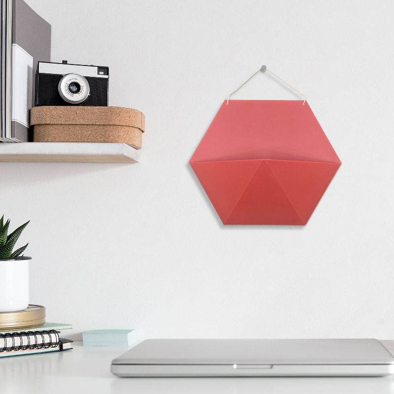 Hexagon Wall Pocket Shelf Red - Room Essentials™