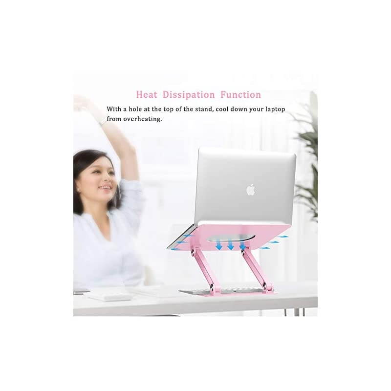 Laptop Stand  Laptop Holder MultiAngle Stand with HeatVent to Elevate Laptop Adjustable Notebook Stand for Laptop up to 17 inches Compatible for MacBook HP Laptop and so on Space Gray