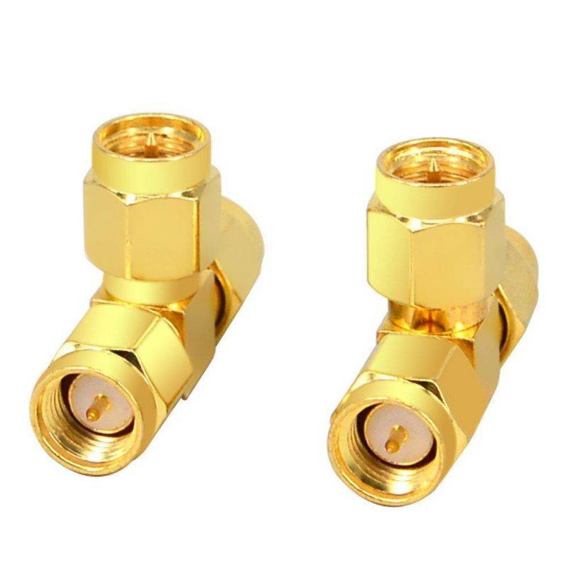 RF Coax Adapter SMA Male to Dual SMA Male Triple T RF Coaxial Adapter Connector Splitter 3 Way Antenna Converter Pack of 2
