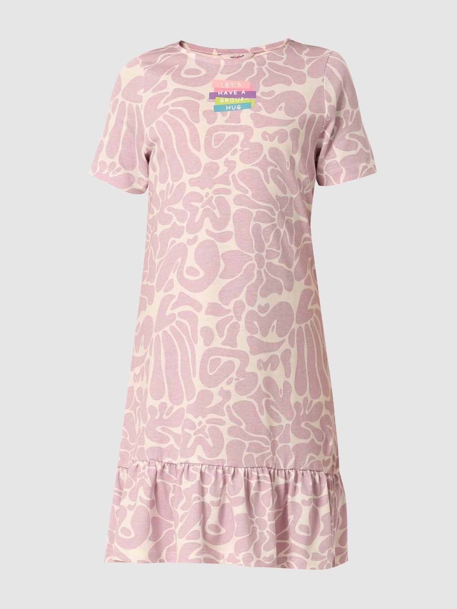 VERO MODA GIRL Pink Cotton Printed Dress