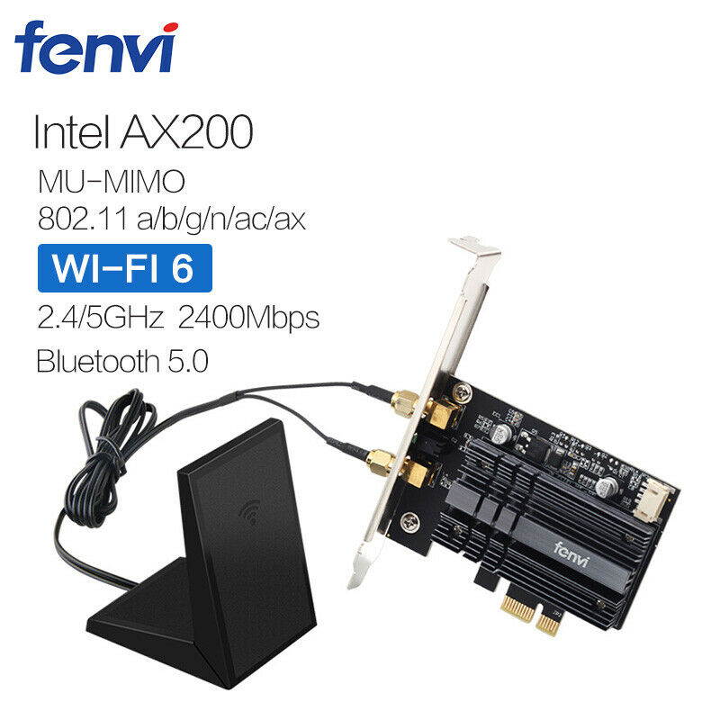 2400Mbps Desktop Wireless PCI-E Wi-Fi Adapter Intel AX200NGW NGFF With BT5.0