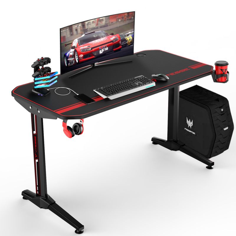 RESPAWN 3000 Gaming Computer Desk - Ergonomic Height Adjustable Gaming Desk, in Blue (RSP-3000-BLU)