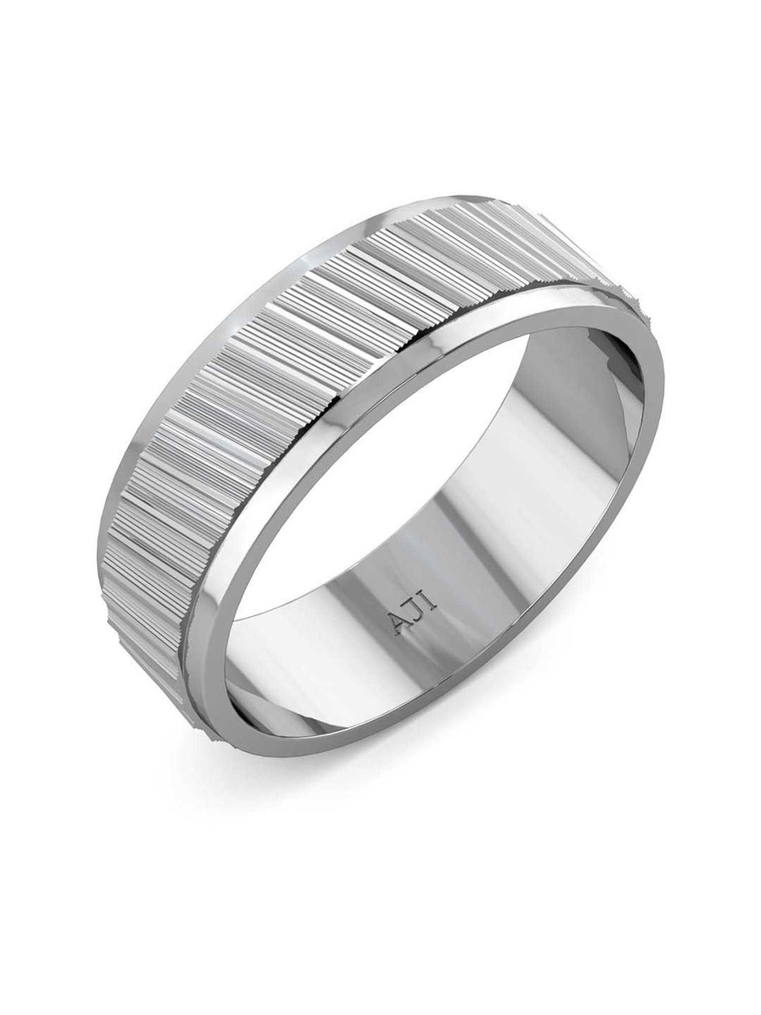 Joyalukkas Bumpy Strips Men's 950 Platinum Ring