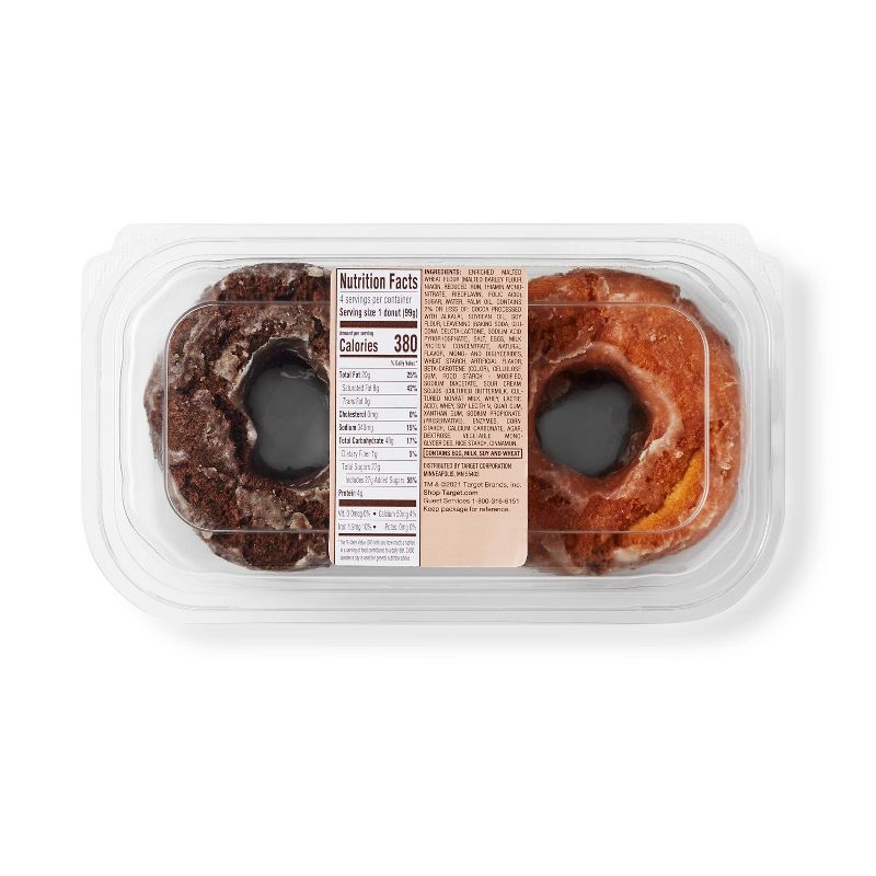 Old Fashioned Cake Donuts - 14oz/4ct - Favorite Day™