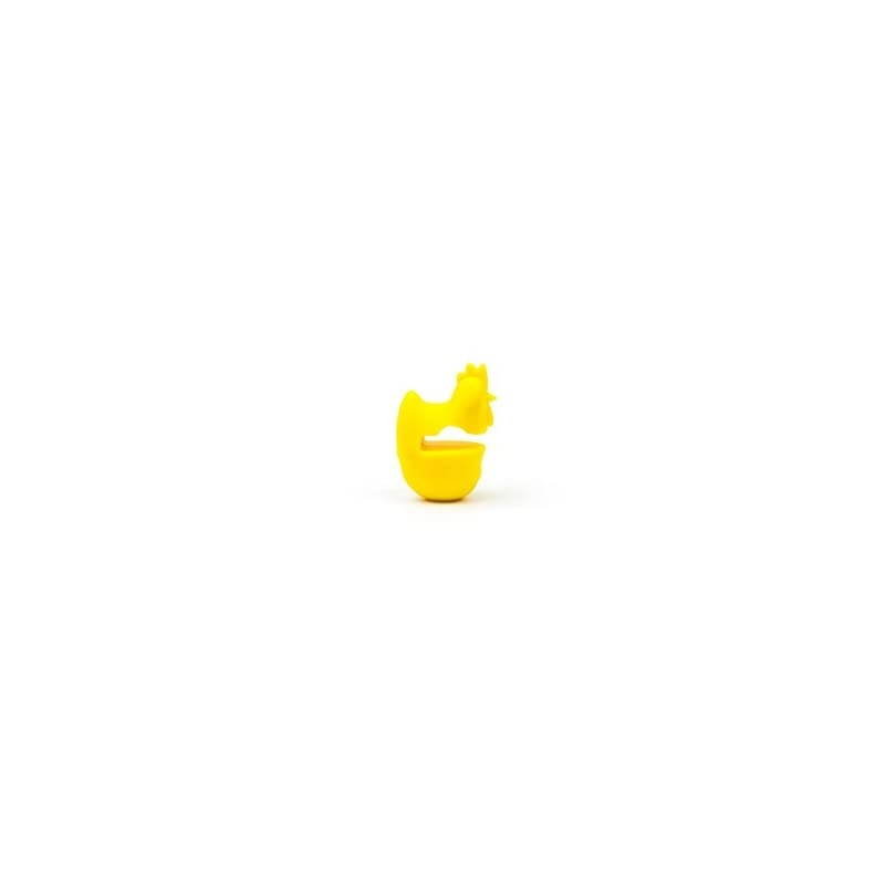 Chicken Pot Clip/Spoon Holder, 1 x 1.75 x 2.5 inches, Yellow