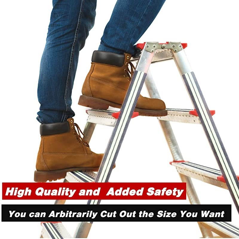 in X 4 in AntiSlipGlowinDark Tape Premium 15 PreCut Strips 80 Grit Anti Slip Adhesive Grip and Prevents Risk for Stairs or Other Safety Needs 15 Pack 019