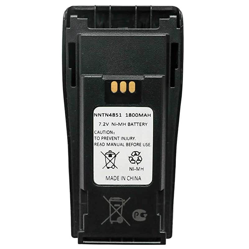 NNTN4851 NNTN4851A NNTN4496 NNTN4497AR NNTN4970A 72V 1800mAh NiMH TwoWay Radio Battery Replacement for Motorola CP040 CP140 CP150 CP160 CP180 CP200 PR400 EP450+Belt Clip