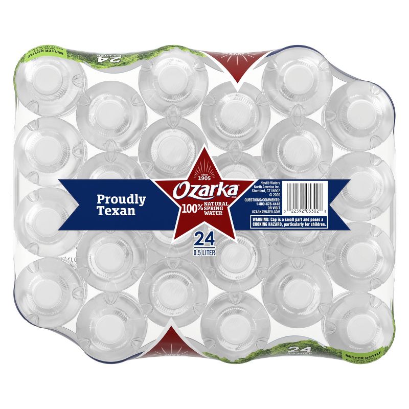 Ozarka Brand 100% Natural Spring Water - 24pk/16.9 fl oz Bottles