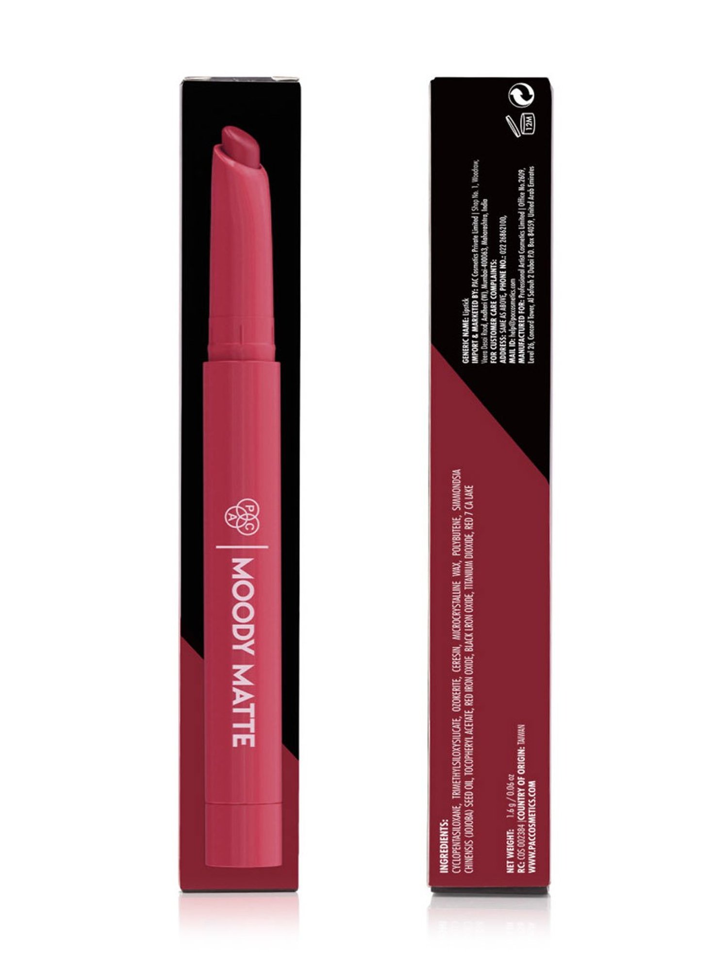 PAC Moody Matte Lipstick Gossip Girl - 1.6 gm