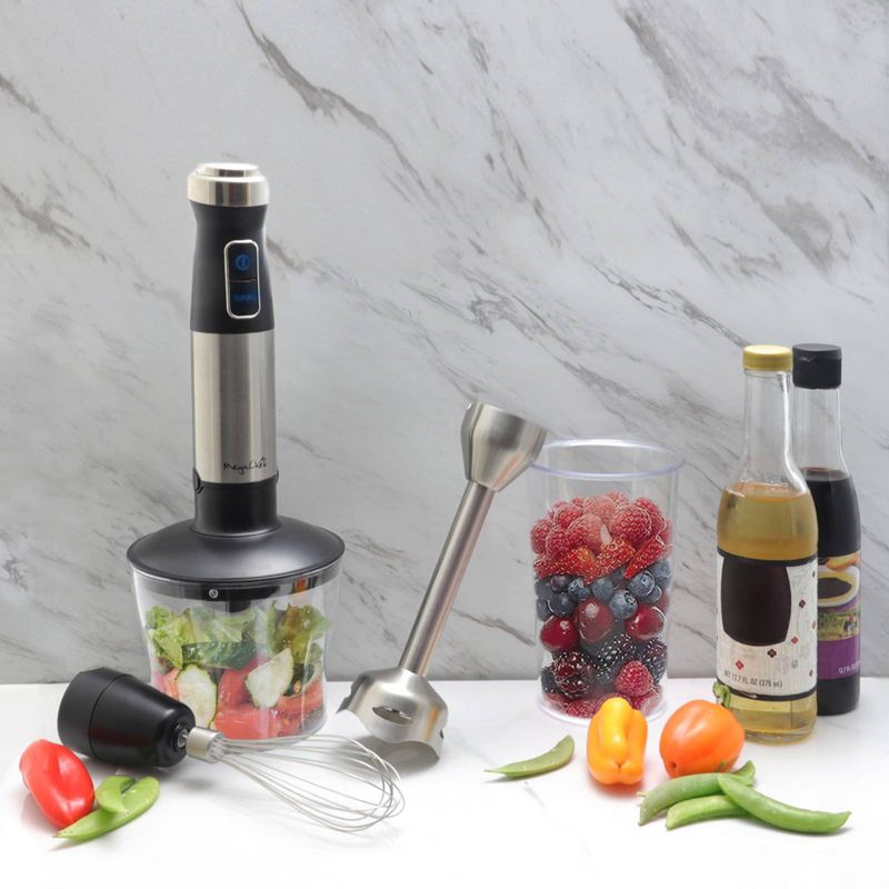MegaChef 4-in-1 Multipurpose Immersion Hand Blender - Silver