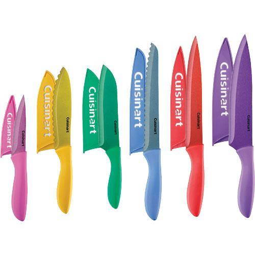 Cuisinart C77-12PMC 12 Piece Soft Grip Metallic Coated Knife Set with Blade Guards