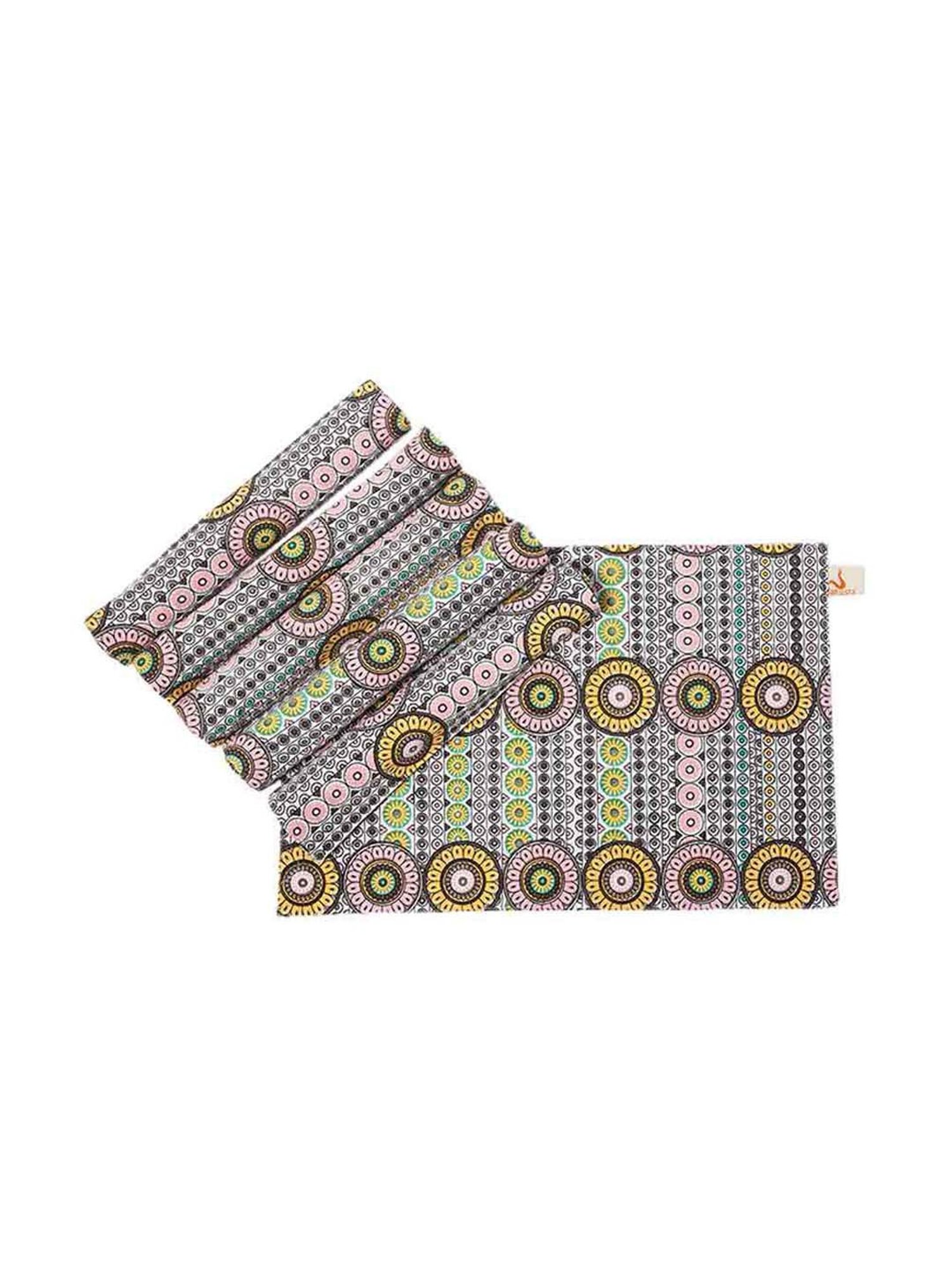 Fanusta Manzhar Multicolor 200 TC Placemats - Set of 6