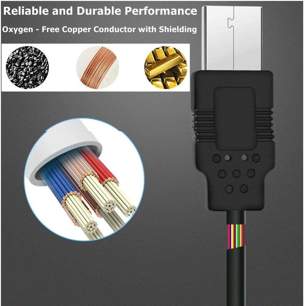 CableDeconn 6FT Mini USB B Type 5pin Male Left Angled 90 Degree to USB 2.0 Male Data Car GPS Devices Cable