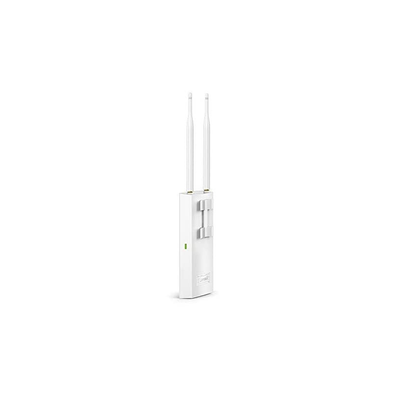 Omada EAP110-Outdoor N300 Wireless Outdoor Access Point WiFi Coverage up to 200 meters Passive PoE w/ Free PoE Injector SDN Integrated Cloud Access & Omada App White