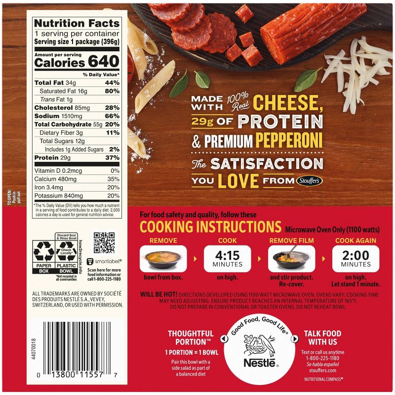 Stouffer's MacFULLS Frozen Pepperoni Pizza Macaroni and Cheese - 14oz