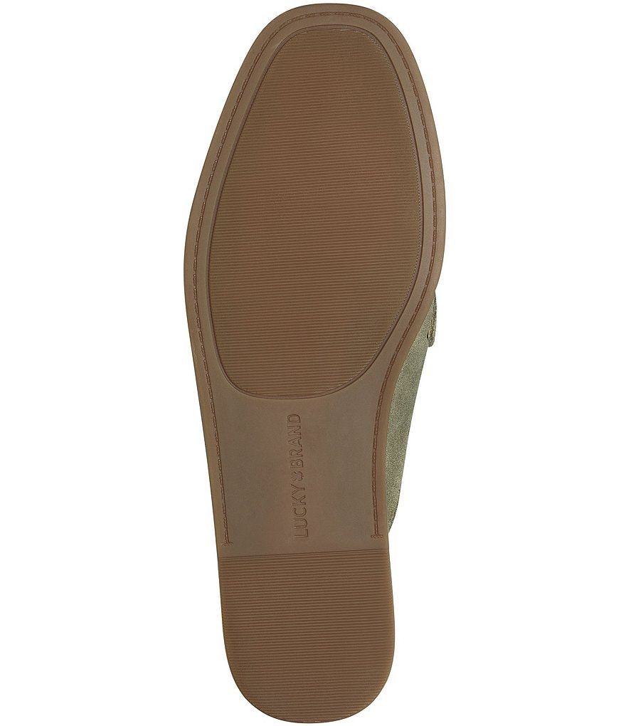 Lucky Brand Patsie Suede Penny Wedge Mules
