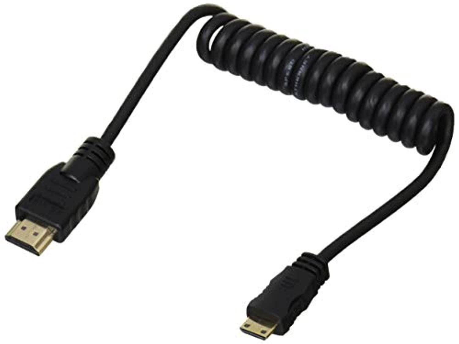 Atomos 11.81"/30cm Coiled Mini HDMI to Full HDMI Cable for Ninja Star Recorder
