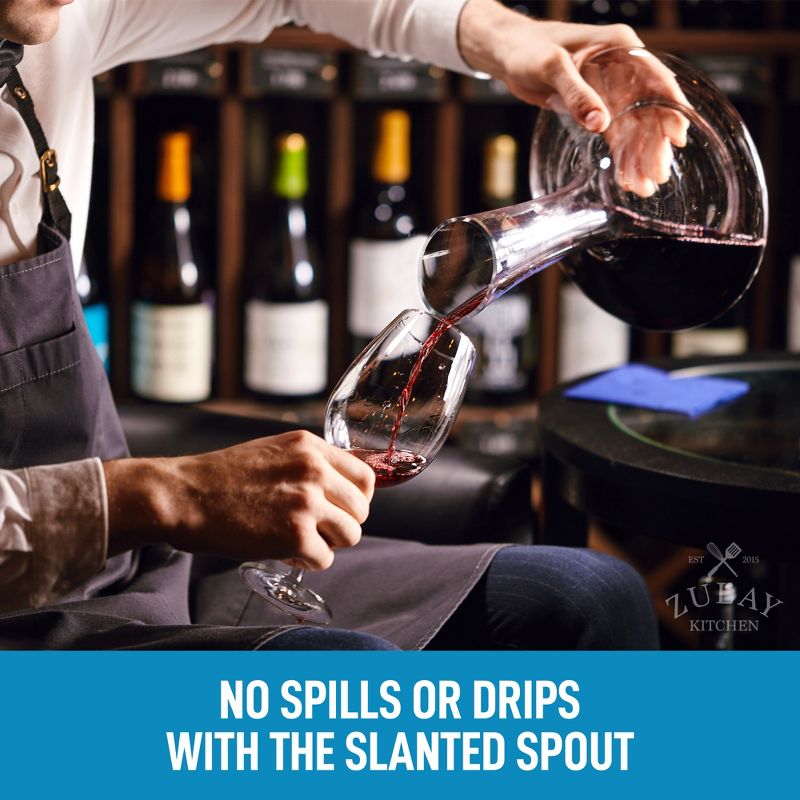 Zulay Kitchen Wine Decanter and Carafe Authentic Wine Aerator Decanter