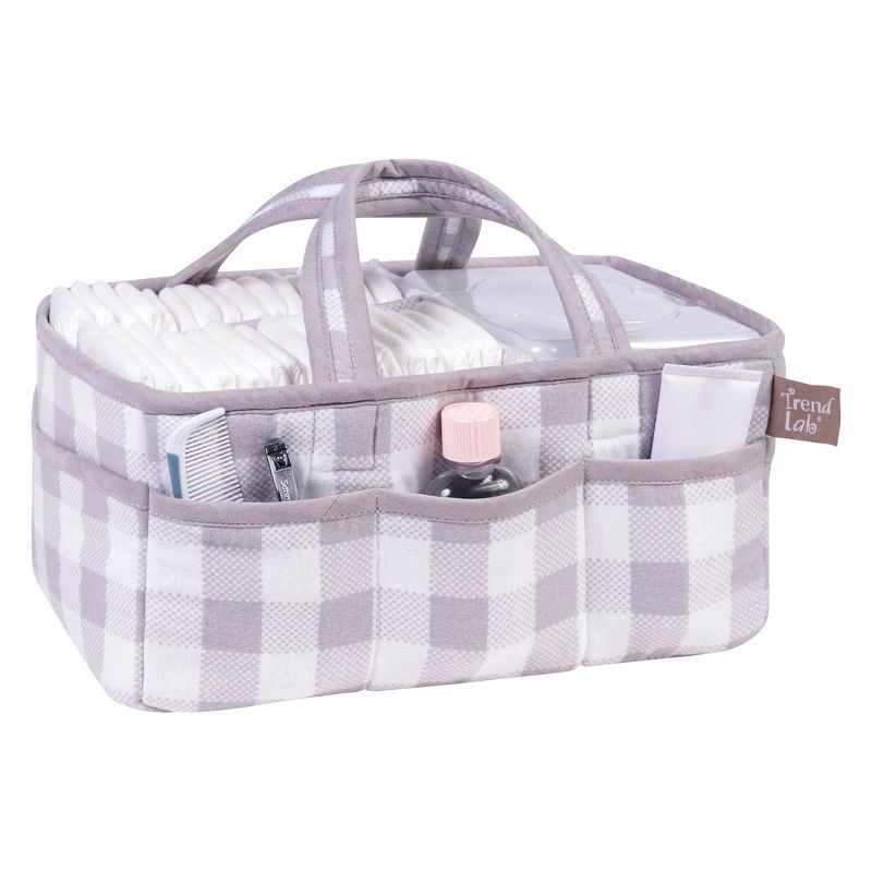 Trend Lab Storage Caddy - Buffalo Check - Gray and White