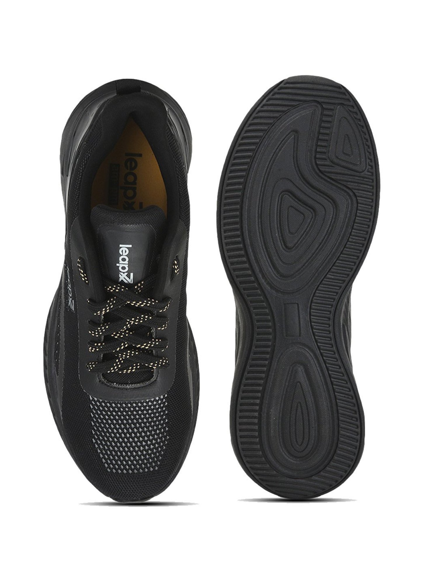 Leap7x by Liberty Men's Black Running Shoes