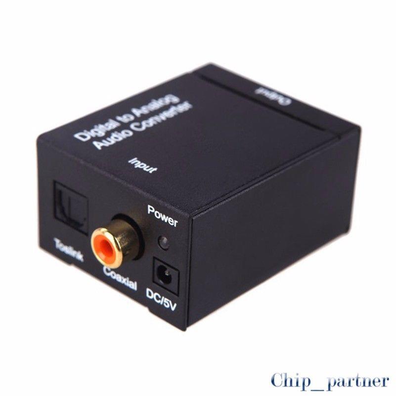 Digital to Analog Coaxial Optical Fiber 3.5mm Audio Converter RCA & Toslink