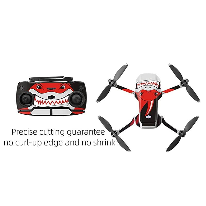 Shell Decoration Sticker Controller Decals Set for DJI Mavic Mini Drone Waterproof DIY Skin Decoration Drone Body Sticker (5-Green Camo)