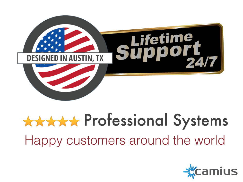 Camius GuardMA 4MP IP Dome Security Camera, microSD storage, Motorized varifocal 2.8~12mm lens, H.264/H.265, Night Vision, PoE, Onvif, Audio/Alarm/BNC cables, Reset, DDNS, RTSP, FTP/Dropbox