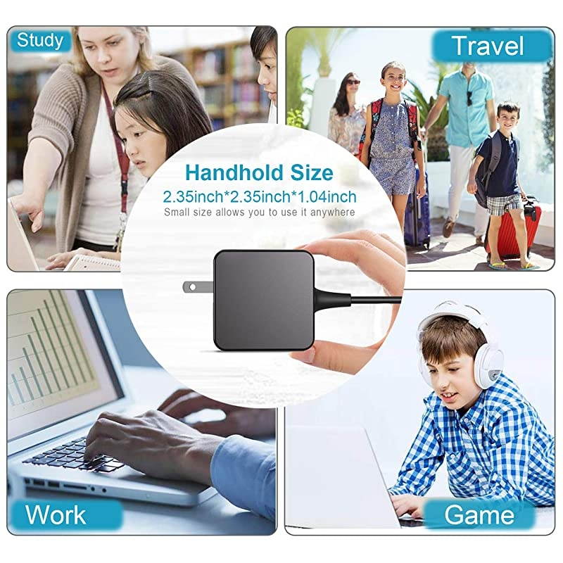 IdeaPad AC Charger Fit for Lenovo ADLCC GX20K11838 PA-1450-55LL ADP-45DW B 100 110 110S 120 120S 130 130S S130 310 320 330 330S Yoga 710 11 14 15, Flex 4 5 6 Laptop Power Cord Supply Adapter